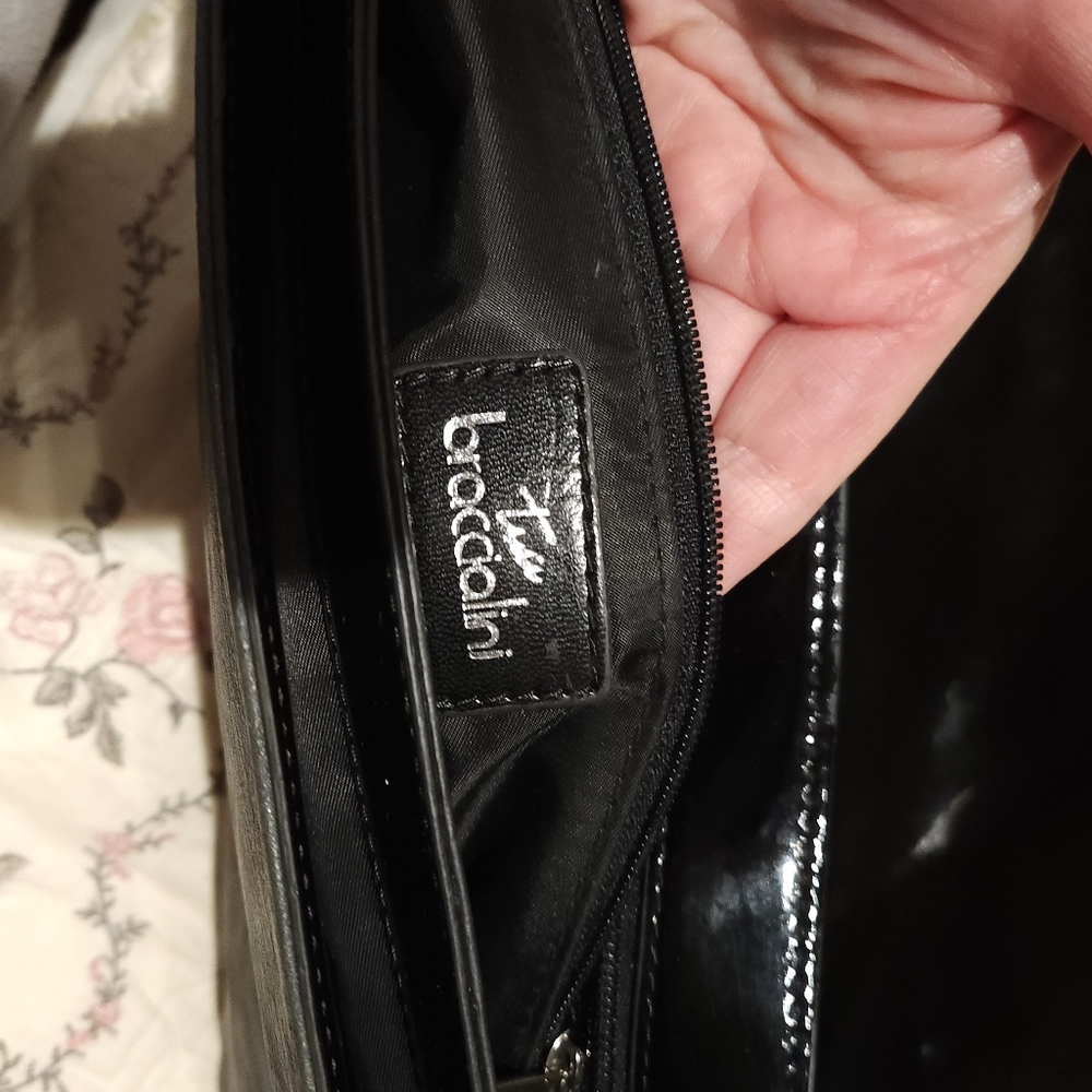 Braccialini Designer Grey Bag Applique Noir Woman City Detective. Prelov… - Picture 8 of 14